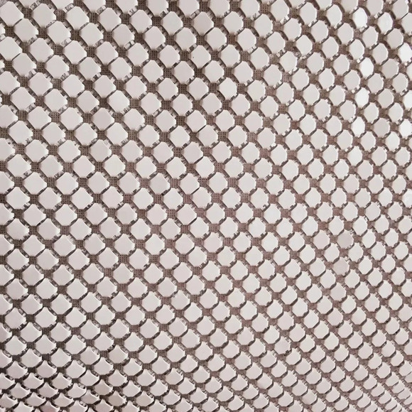 Vintage Whiting and Davis Ivory Enamel Metal Mesh & Leather Shoulder Bag - Picture 2 of 13